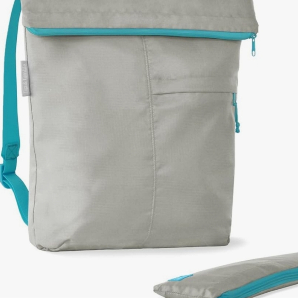 flip & tumble reusable folding backpack All Blue - Picture 4 of 5